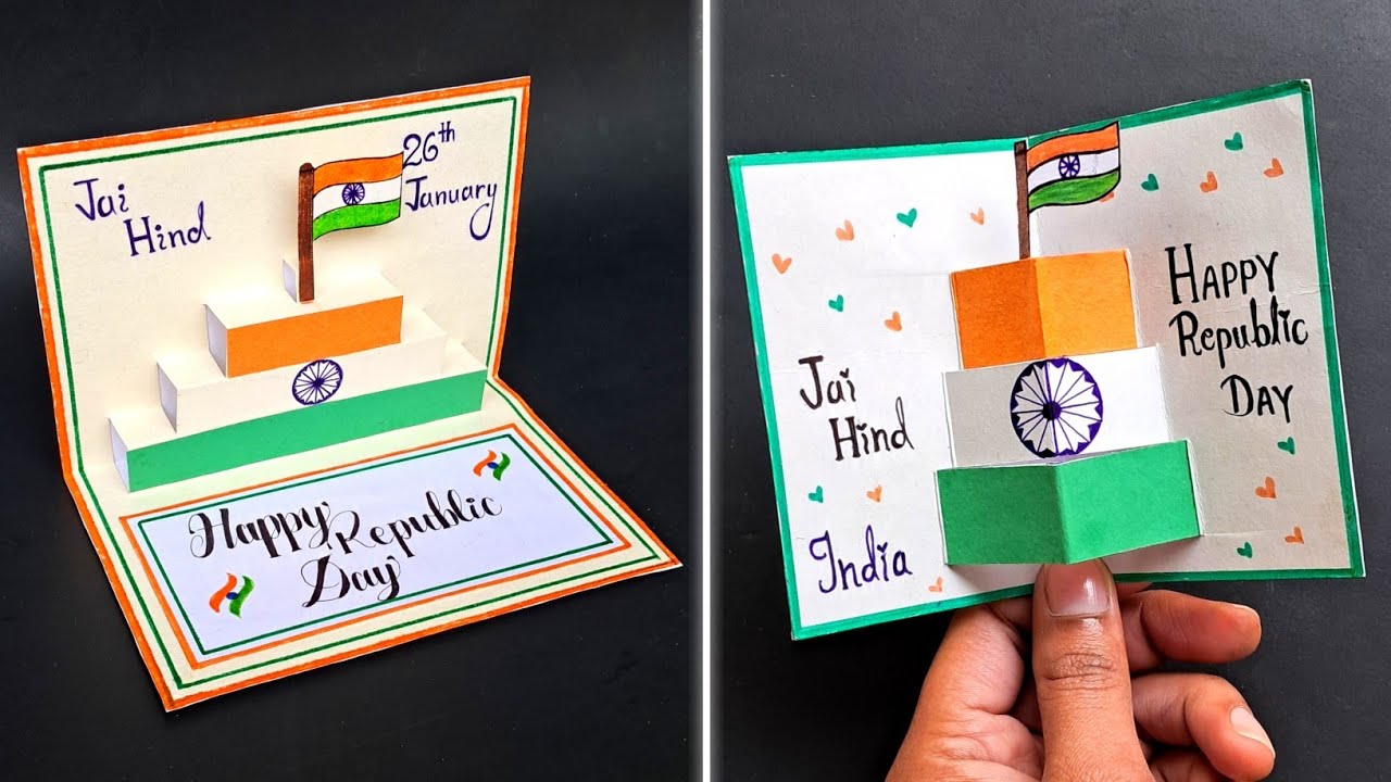 Republic Day Greeting Card | Republic Day Card | Happy Republic Day 🇮🇳 | Republic Day Pop Up Card