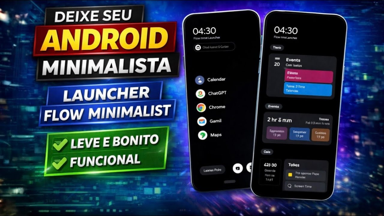Flow Minimalist Launcher: O Visual Mais Limpo que Já Usei no Android