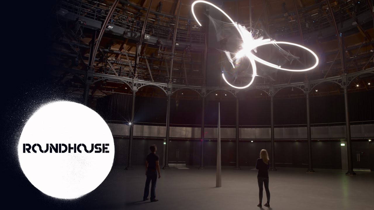 Conrad Shawcross' spectacular Timepiece in action at the Roundhouse