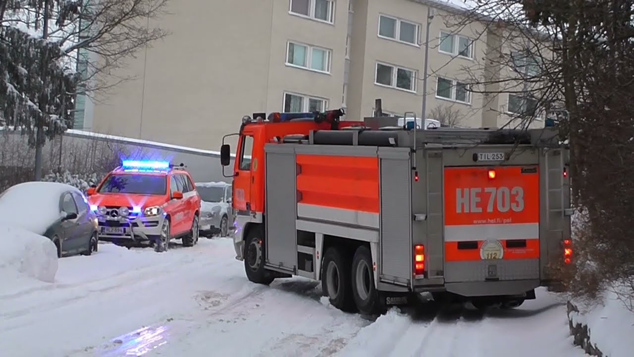 Fire in the roof in Jakomäki, Helsinki 2016