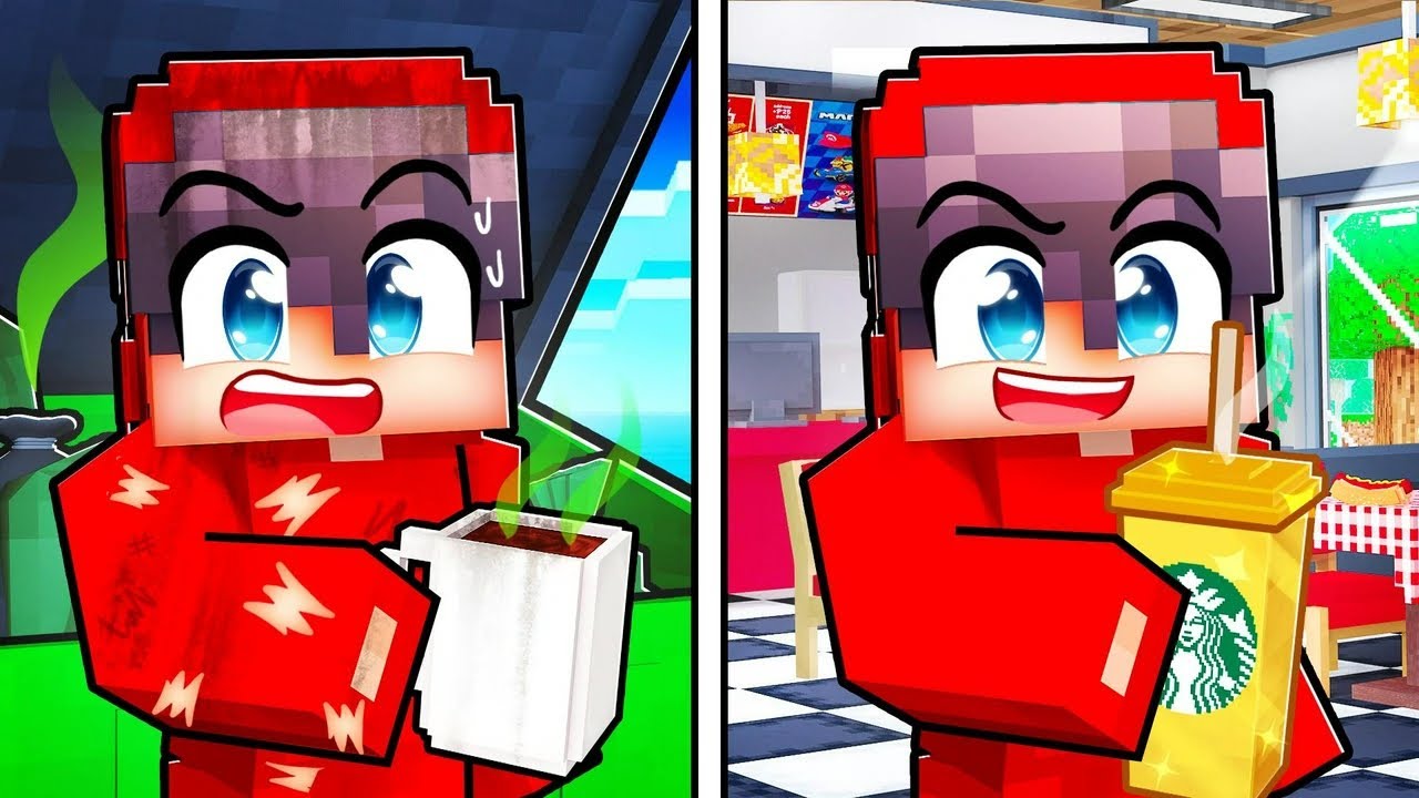 $1 vs $1,000,000 STARBUCKS in Minecraft!