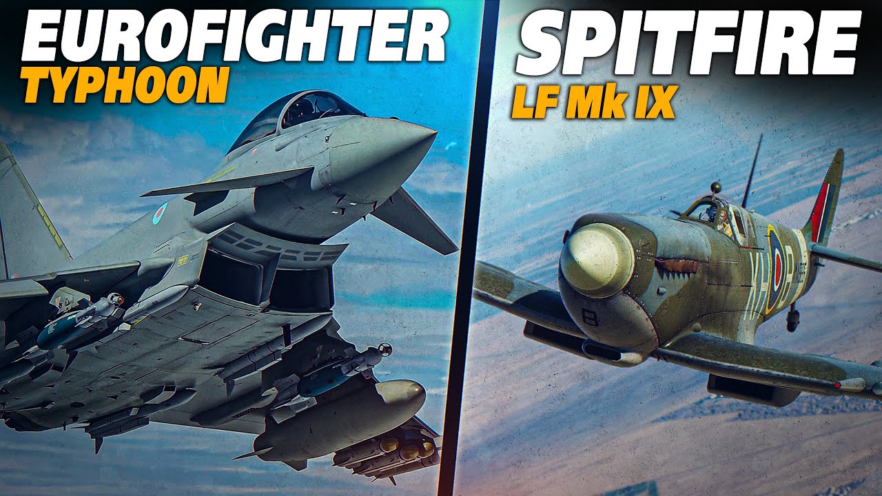 Eurofighter Typhoon Vs Spitfire L.F Mk IX Dogfight | Digital Combat Simulator | DCS |