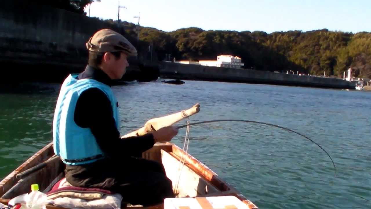 和船 チヌ釣り 名人竿で