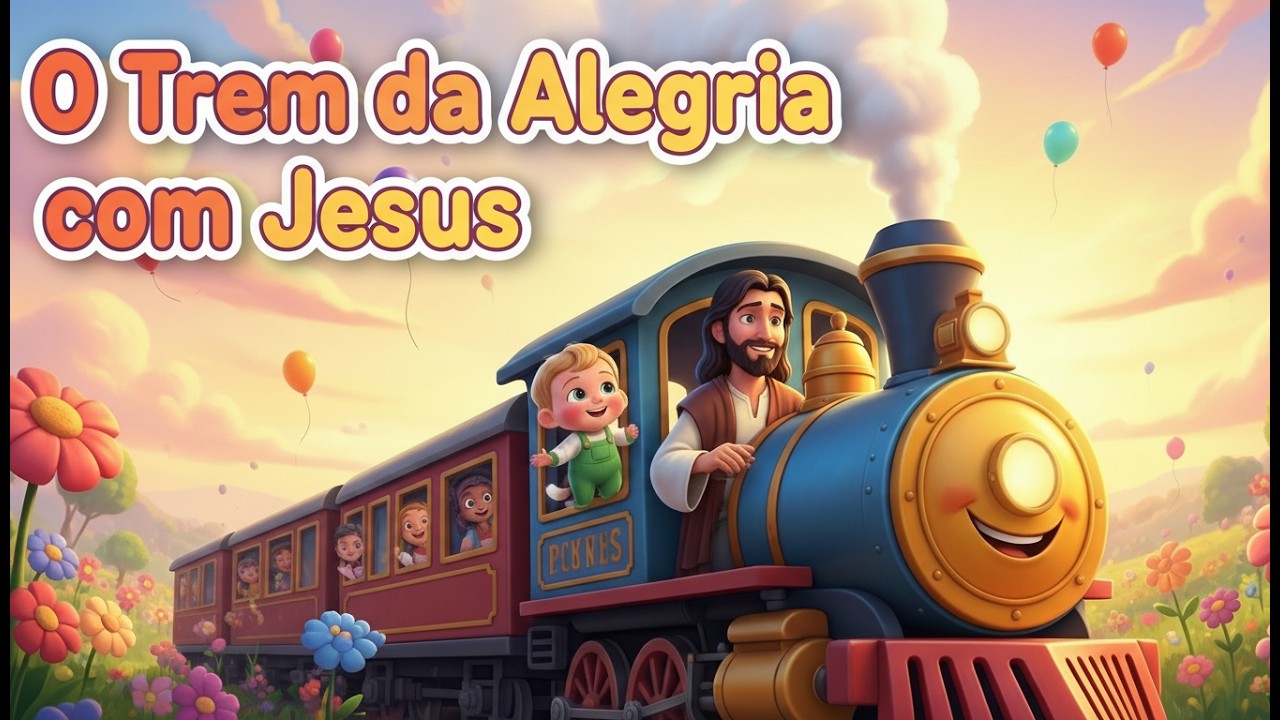 O Trem da Alegria com Jesus ✝️🚂 | Canção Infantil Cristã