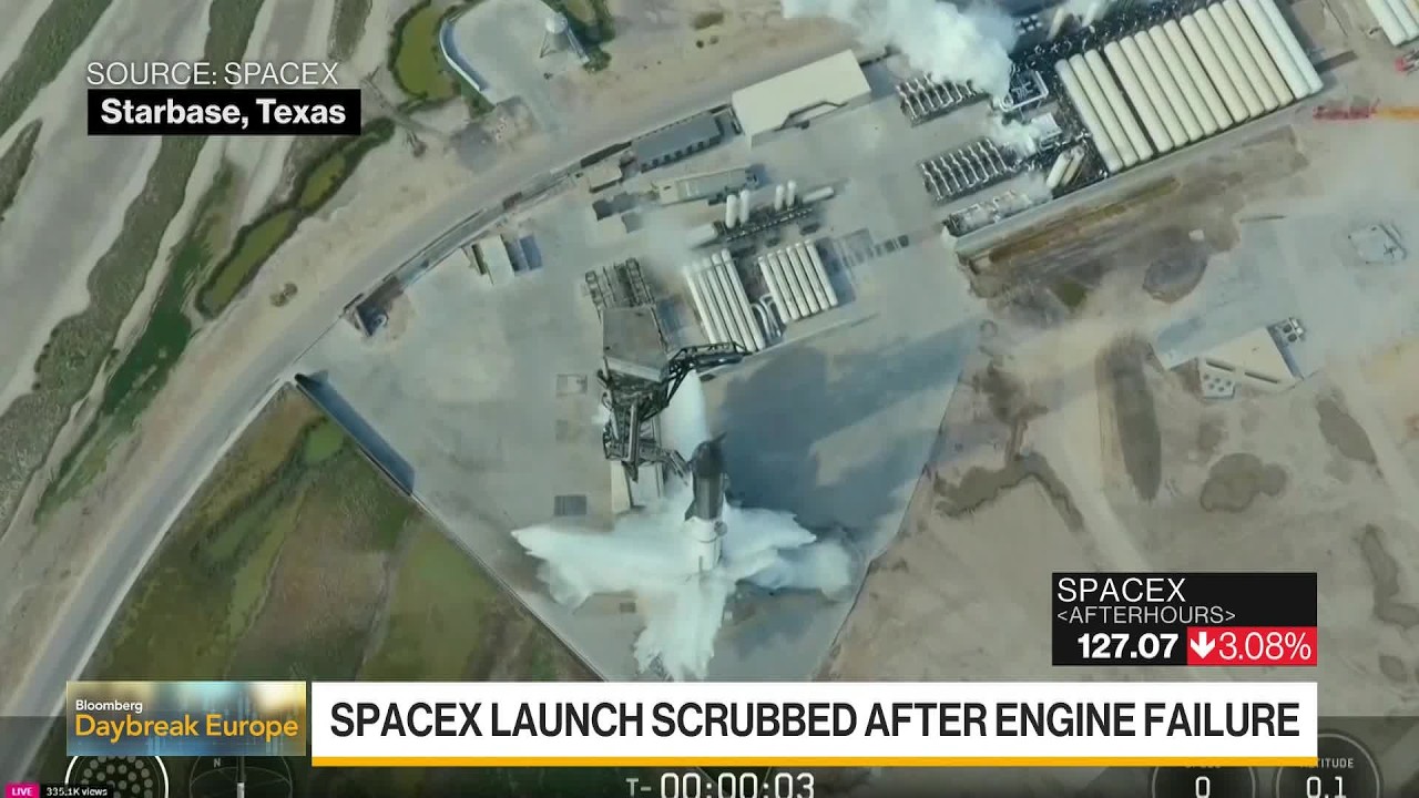 SpaceX Scraps Starship Launch After Engine Failure