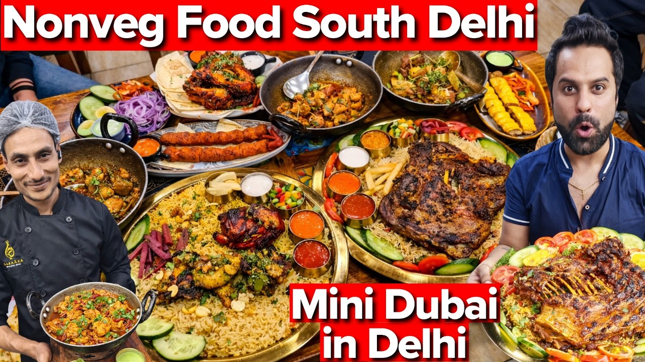 Dubai in DELHI 😱 Kadhai Mutton Shinwari | Omani Mutton Ribs Mandi | Adana Kebab | Mutton Zurbian