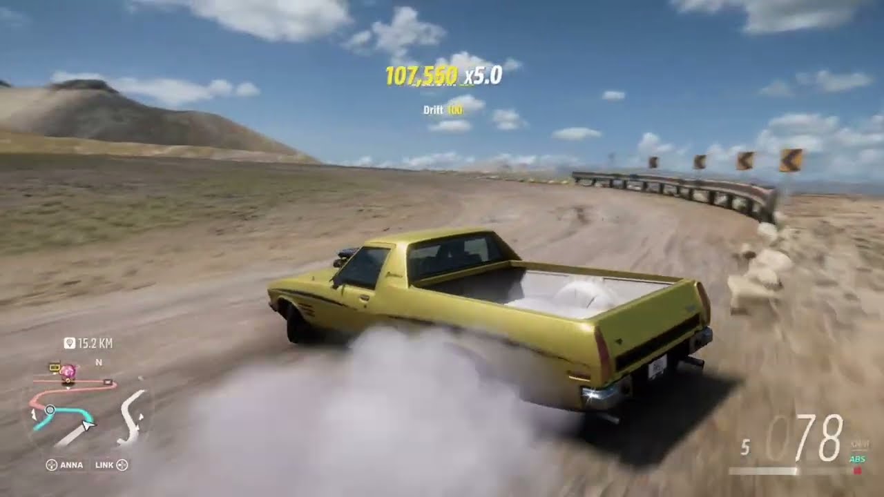 Drifting up a mountain in a HQ Ute