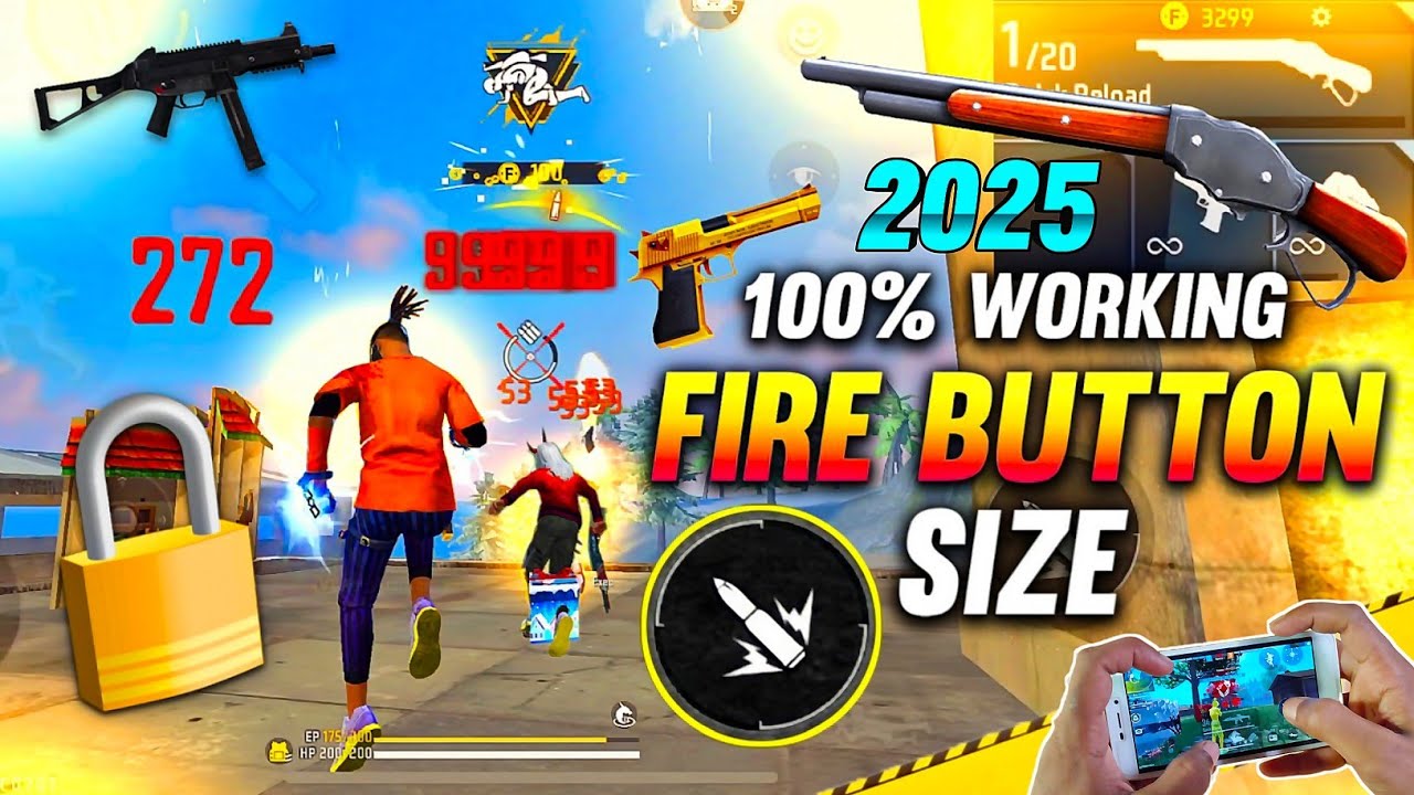 ⚙️СЕКРЕТНЫЙ ХИТ С КНОПКОЙ ОГНЯ В FREE FIRE 😲|размер кнопки огня для выстрела в голову (тамил)|раз...