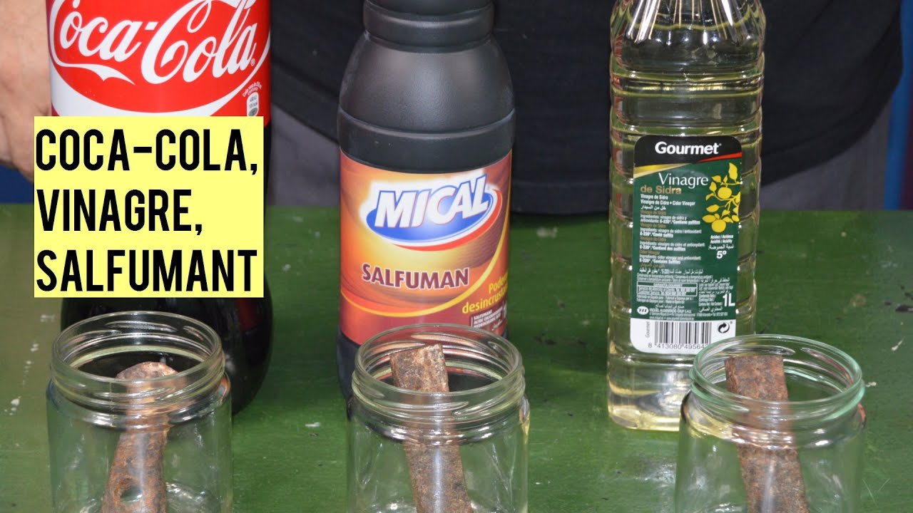 🔨 Eliminar el Oxido, comparativa, Vinagre, Salfuman y Coca-Cola