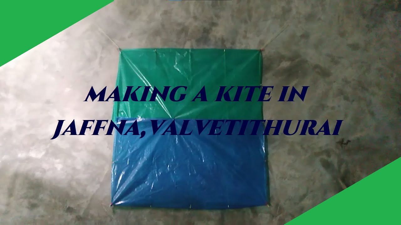 Making a square shaped kite in jaffna