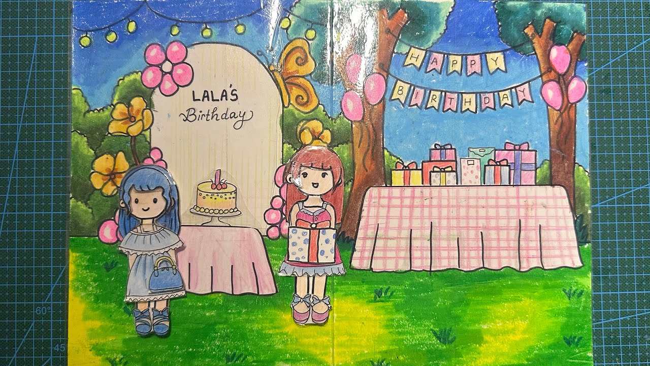 Paper doll and house | Lala's birthday | pergi ke ulangtahun Lala | mini vlog