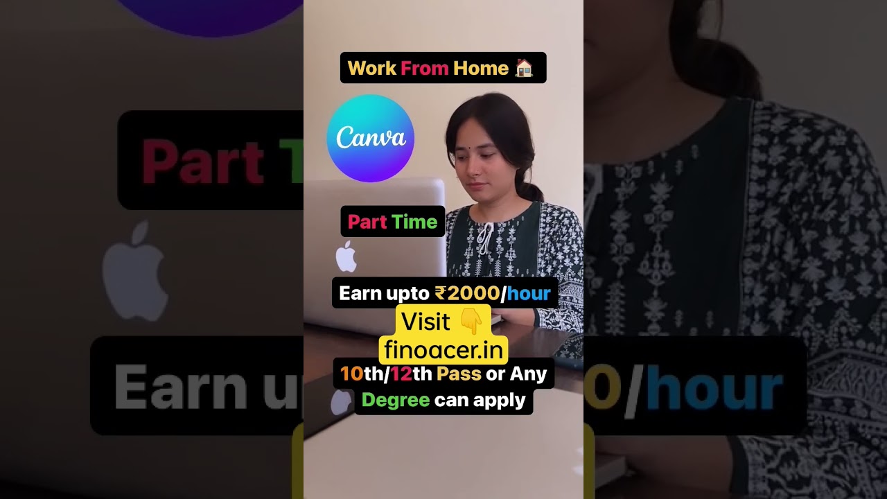 Canva Work From Home Job Vacancy, For more information please visit 👉🌐 finoacer.in #canva