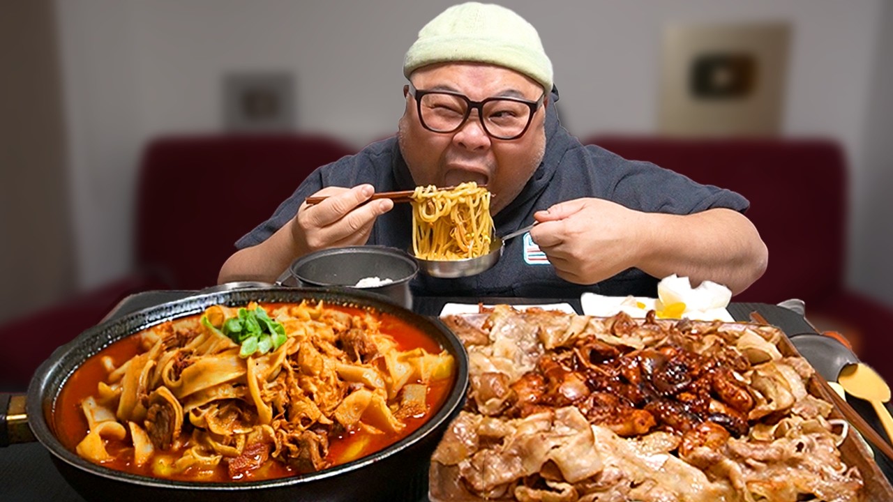 더고아재! 먹방 유튜버의 냉장고 털이 ㅋㅋㅋㅋ 별게 다있네요 🇰🇷│Jjamppong, Jjusam Mukbang Eatingshow