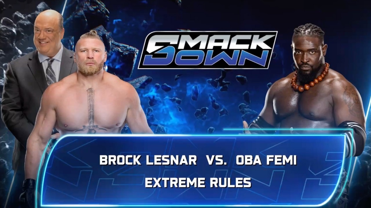 Oba Femi DARES Brock Lesnar 😱 Extreme Rules Match | SmackDown on NETFLIX | WWE 2K25