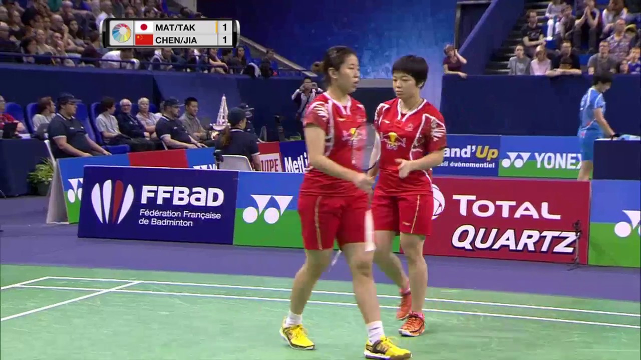 Yonex French Open 2016 | Badminton SF M4-WD | Mat/Tak vs Chen/Jia