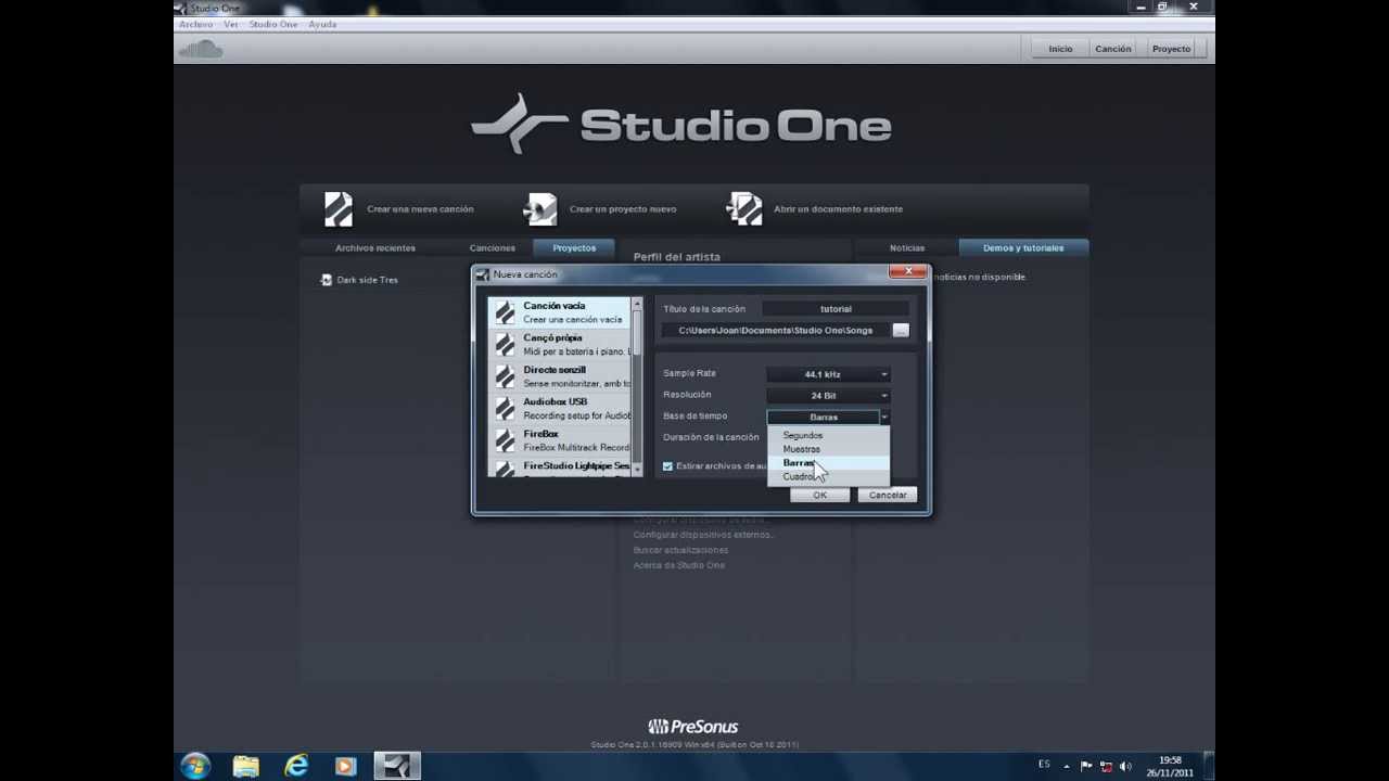 Tutorial Studio One en castellano - 01 - Introducción