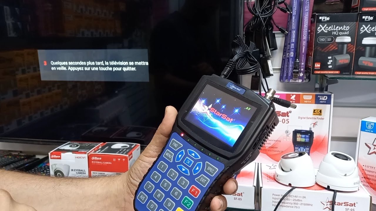 كيف تتعامل مع جهاز📡 StarSat SF-05 Satellite Finder  CCTV TESTER  CAMERA CVI AHD TVI CVBS