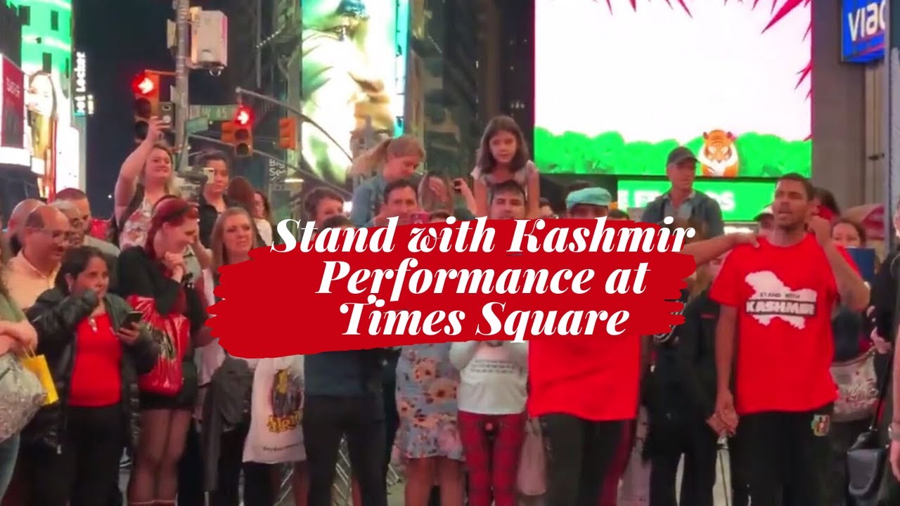 Stand With Kashmir Art Performance At Times Square | New York