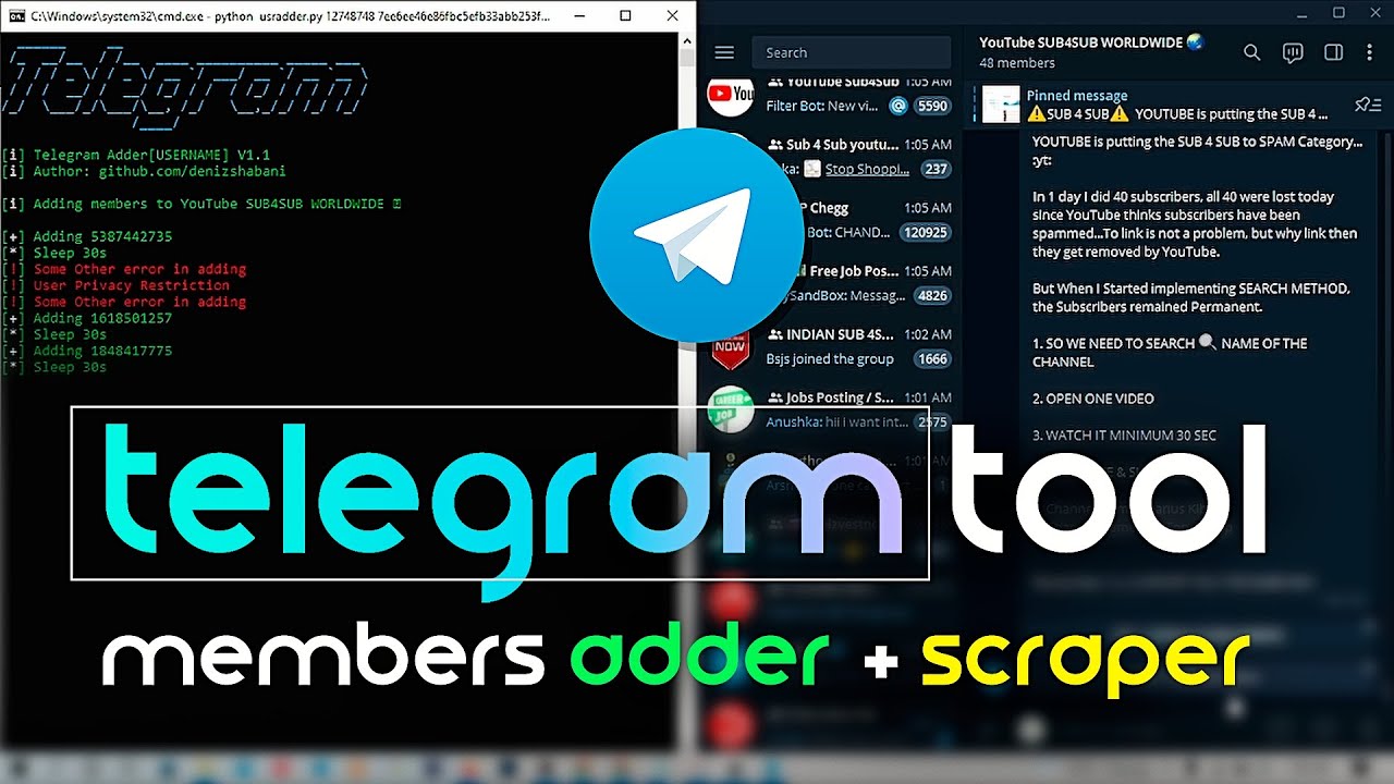 Telegram Members Adder | How to add real Telegram members from a different group [python Scraper]