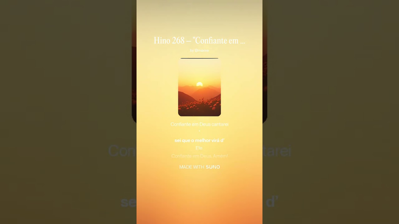 Hino 268 –  Confiante em Deus