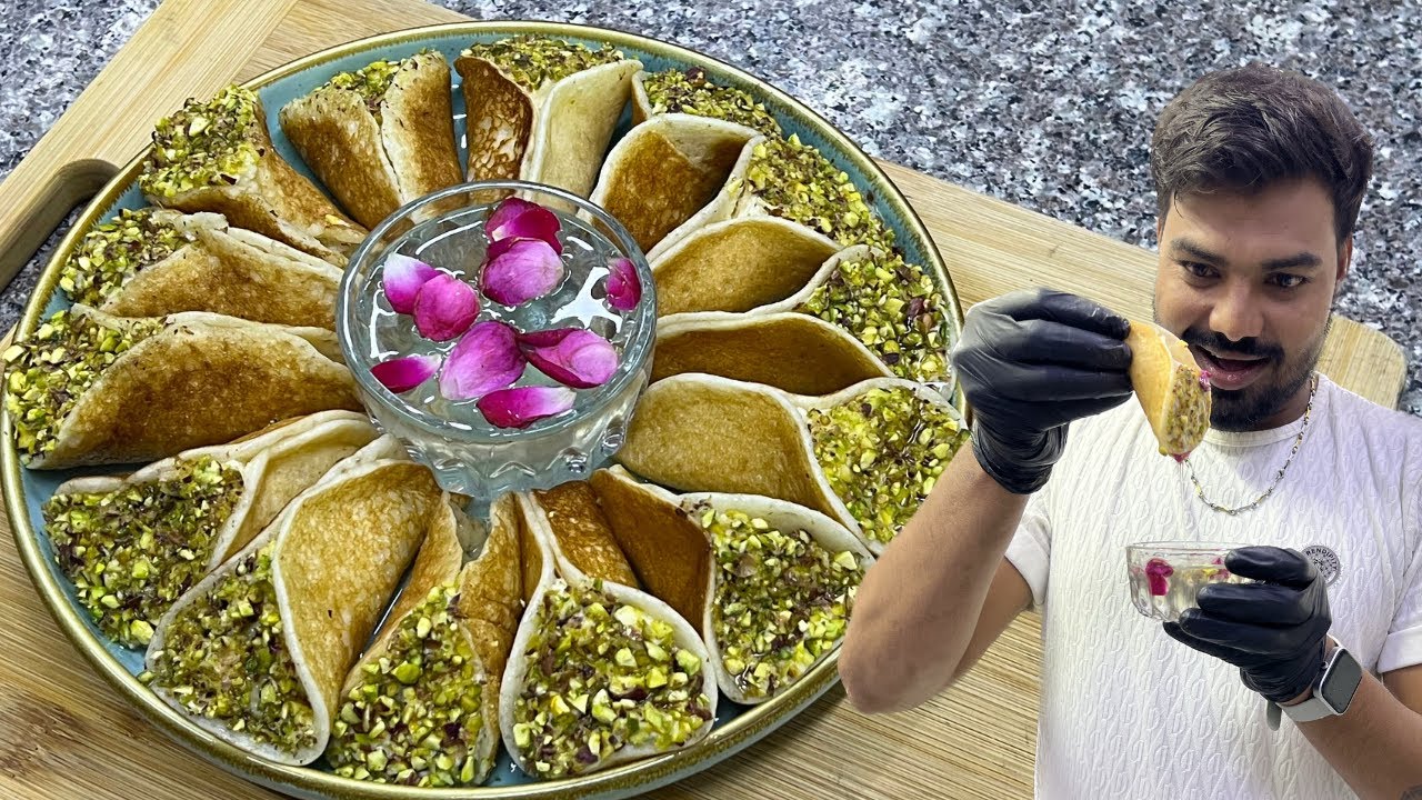 Sweet delight Qatayef recipe A classic middle eastern dessert recipe,One of the best homemade recipe