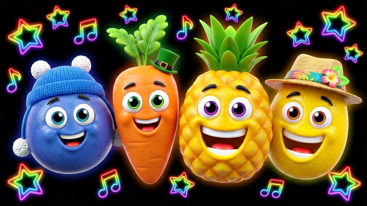 Fruit Dancing Video for Toddlers 🍋🍒 Baby Sensory Video Dance Party