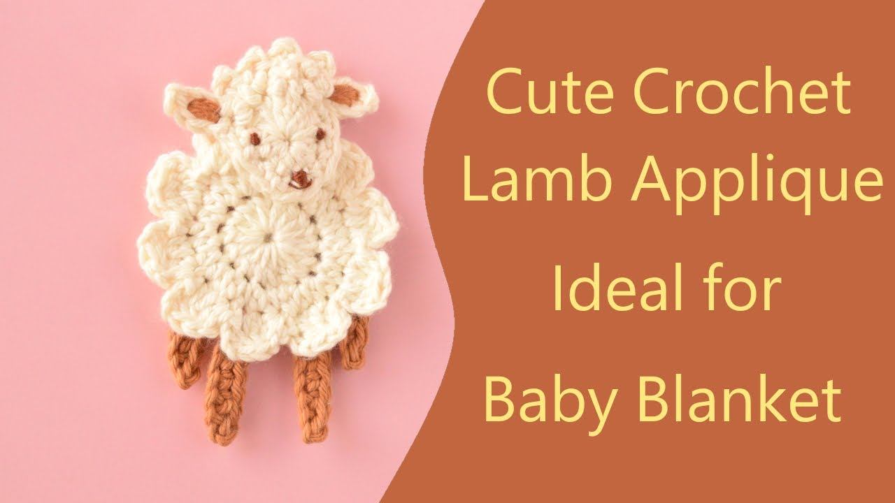 Learn How To Crochet A Cute Easter Lamb Applique For Baby Blankets - Free Pattern and Tutorial! 🐑🧶