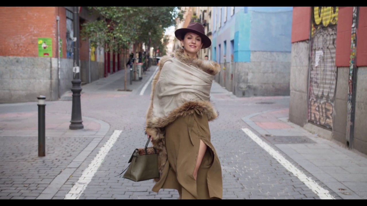 Long Cashmere fox fur Scarf