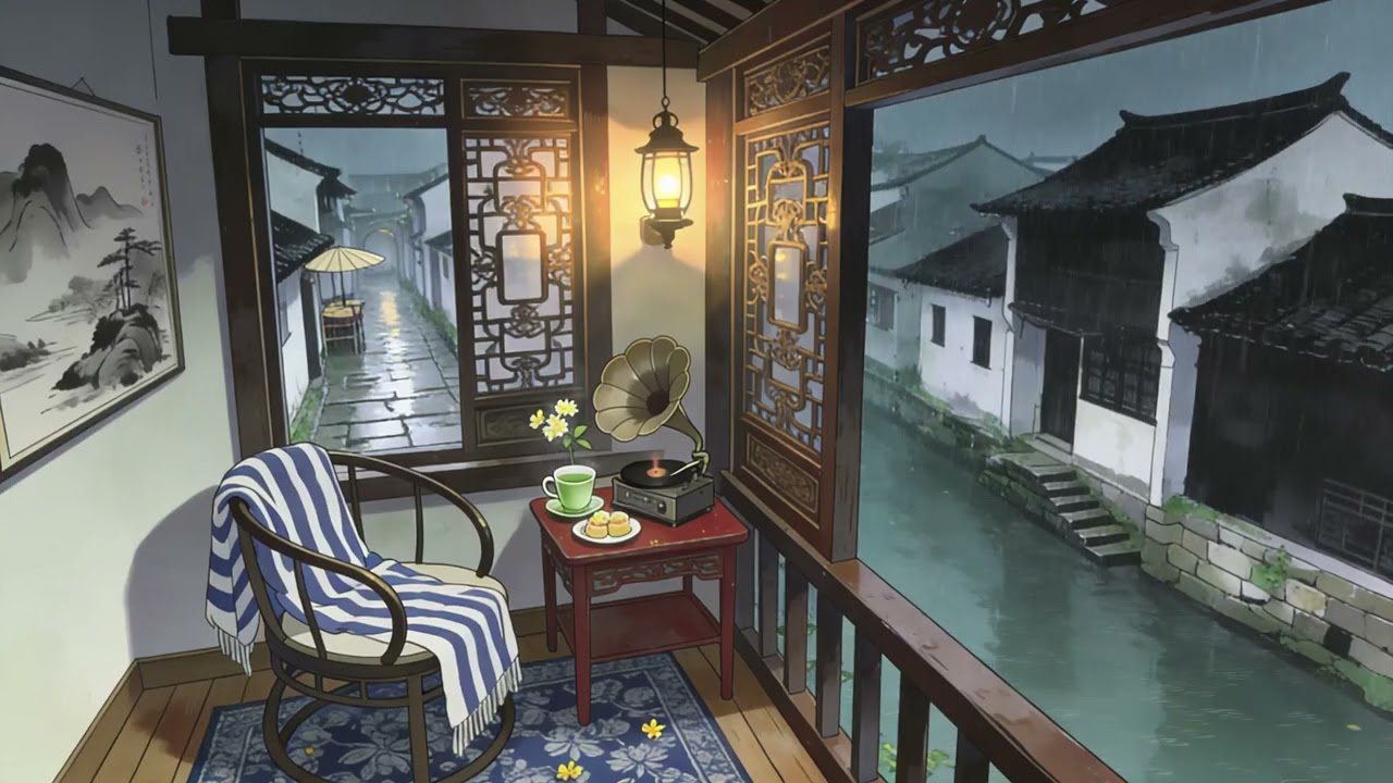 江南雨巷雕花窗內一盞清茶伴評彈舊音#relaxing #rain #rainsounds #asmr #relax #peace #SleepSounds #HeavyRain #RainSound