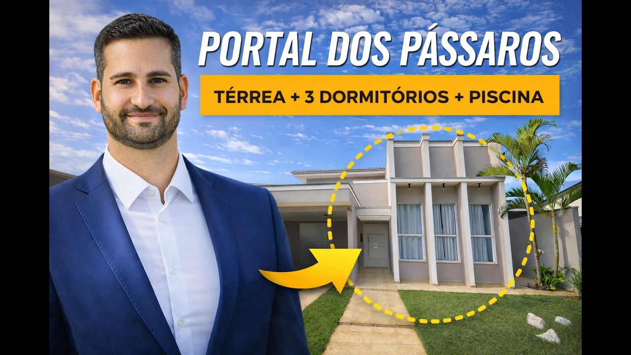 Casa Térrea Moderna com Piscina em Boituva/SP – Tour Completo no Portal dos Pássaros