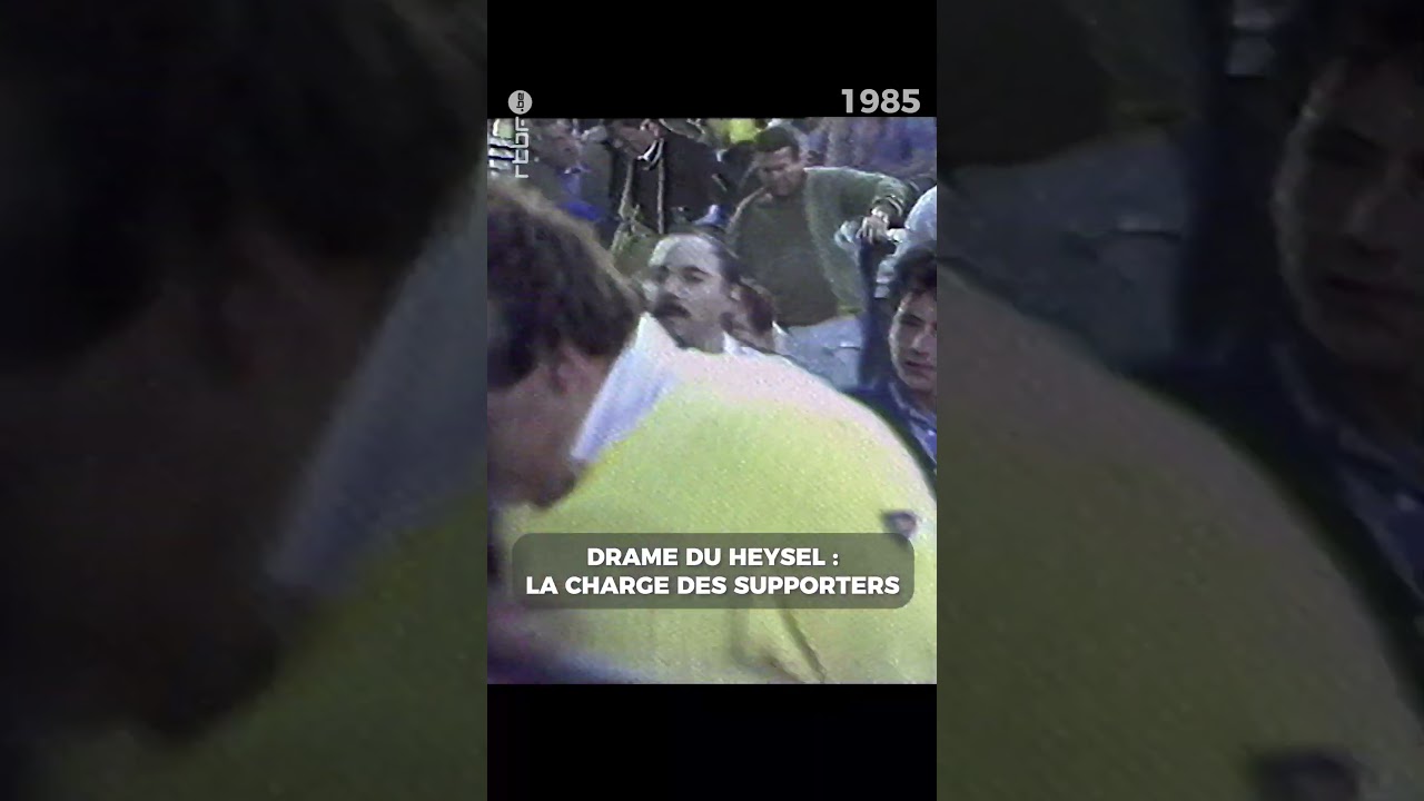 La charge des supporters durant le drame du Heysel en #1985 #rtbf #archive #shorts