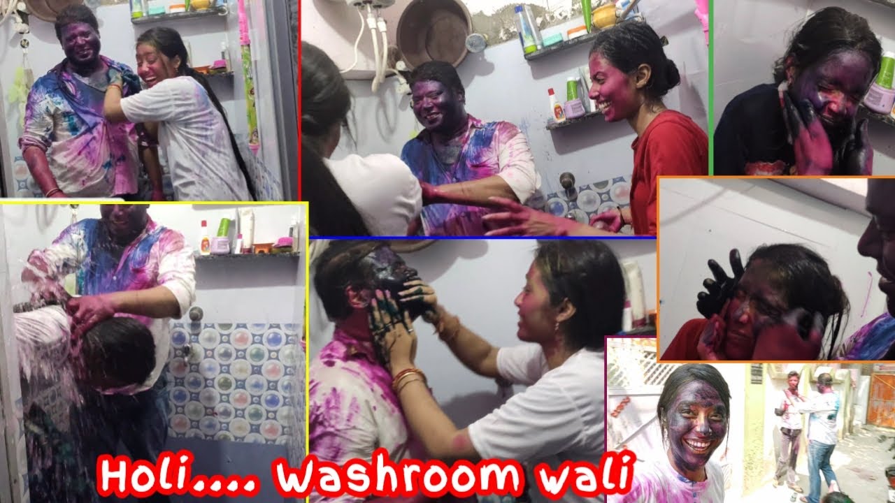 SS Vlog: Is saal holi Washroom se suru ho gyi 🙈।।Green color m rang diya sabko।।Suruchi Shrivastava