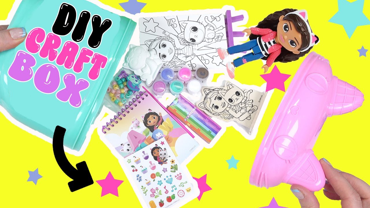 Gabby's Dollhouse Movie DIY Craft Tub with Baby Box and Mercat! Crafts for Kids