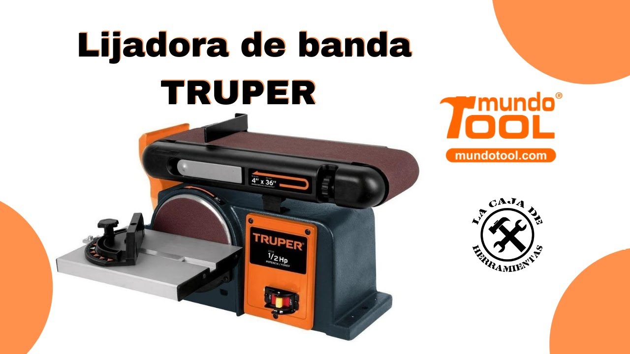 Lijadora de banda Truper versátil