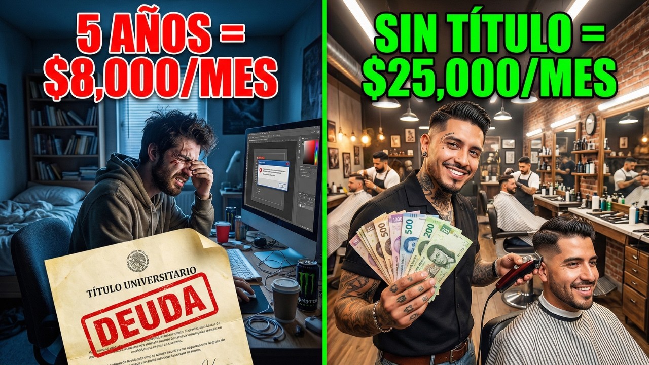 La ESTAFA de la Universidad: Por qué un Barbero Gana MÁS que un Diseñador