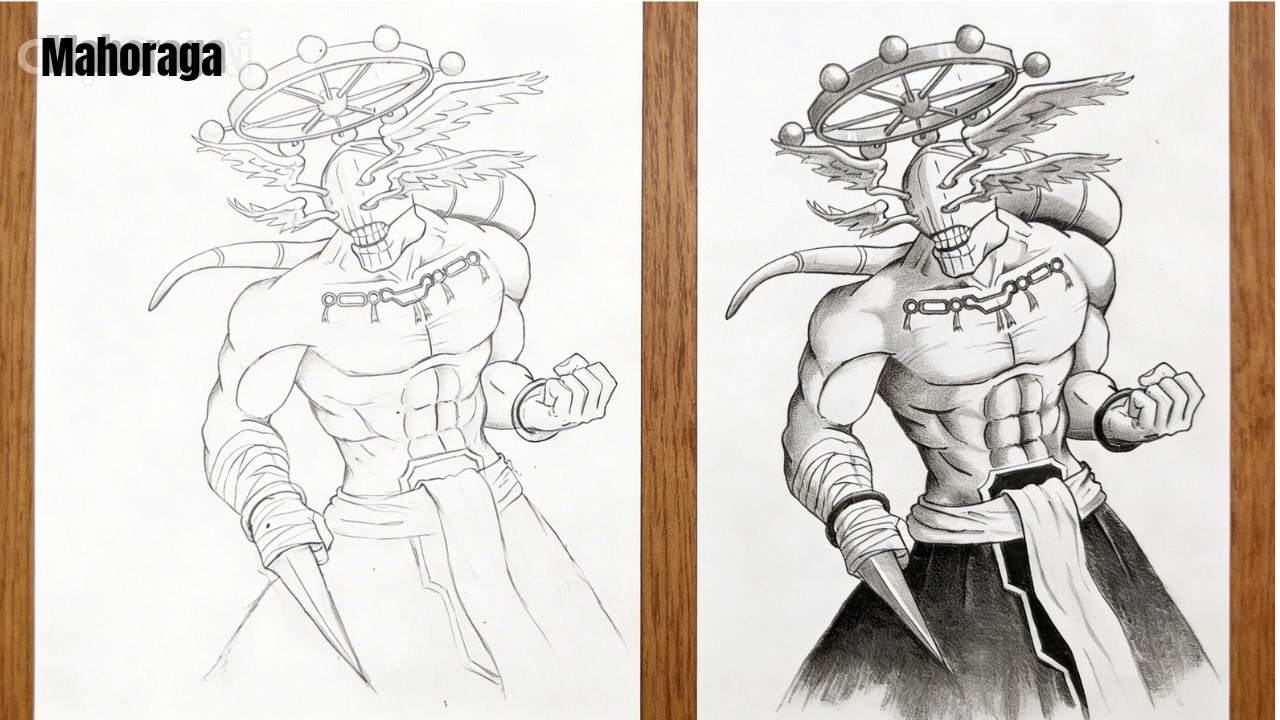 How to draw mahoraga from jjk series