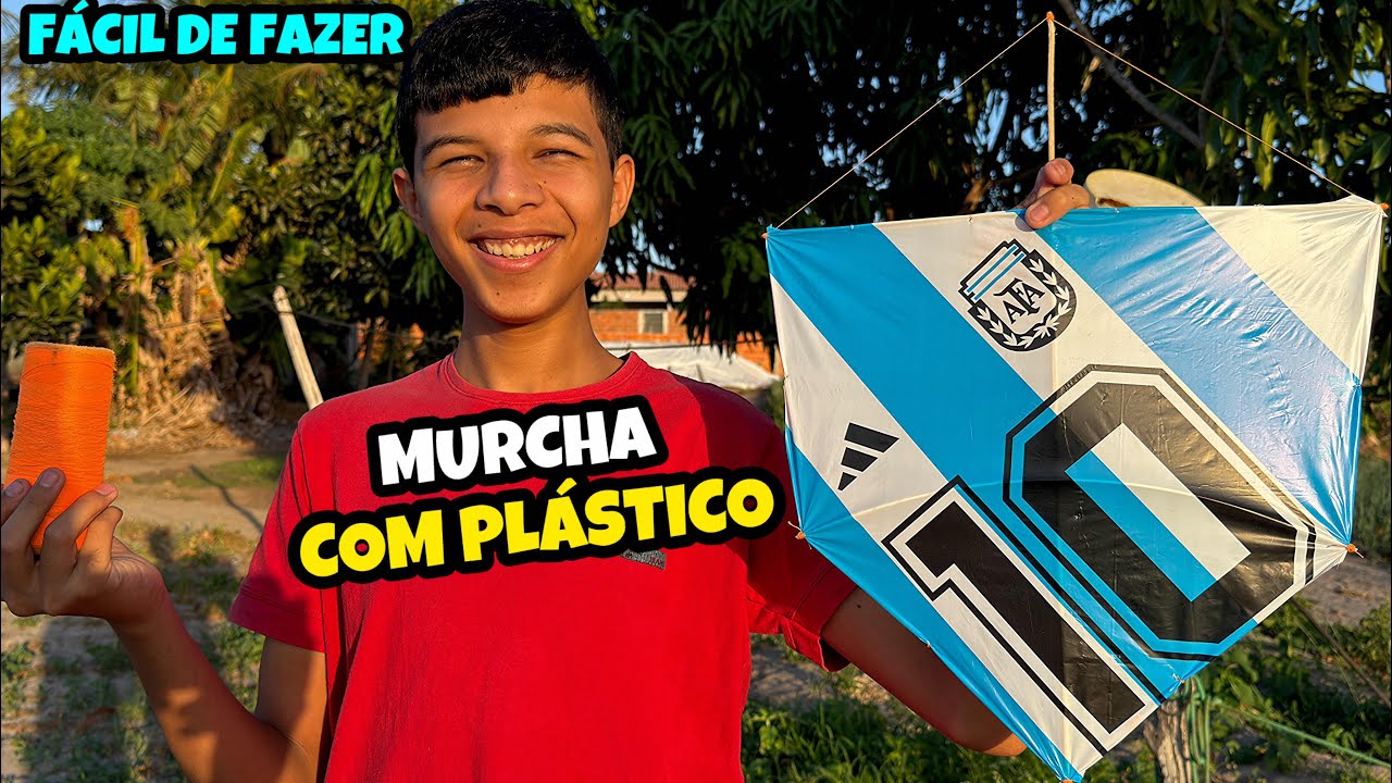 🪁✨ COMO FAZER PIPA MURCHA DE PLÁSTICO – Simples, Barata e Voa Muito! 🚀