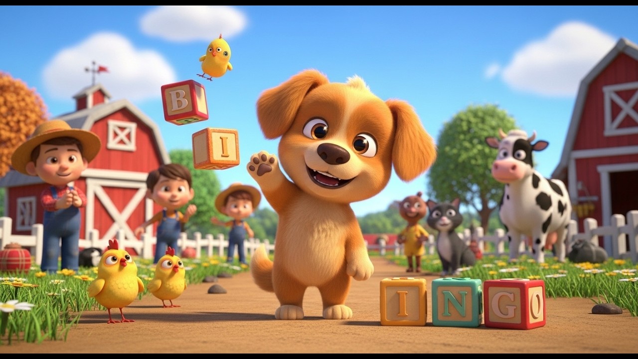 Bingo the Dog | Fun Animal Song for Kids | Nursery Rhymes & Children Songs