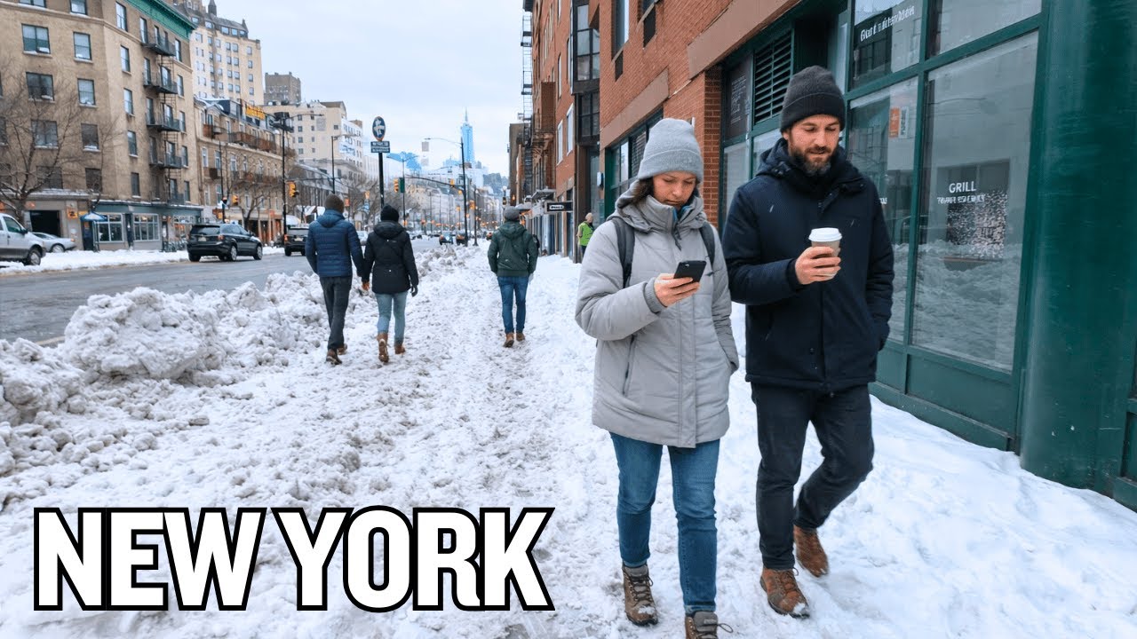 ❄️🥶 New York SNOW Walk, Lower Manhattan NYC