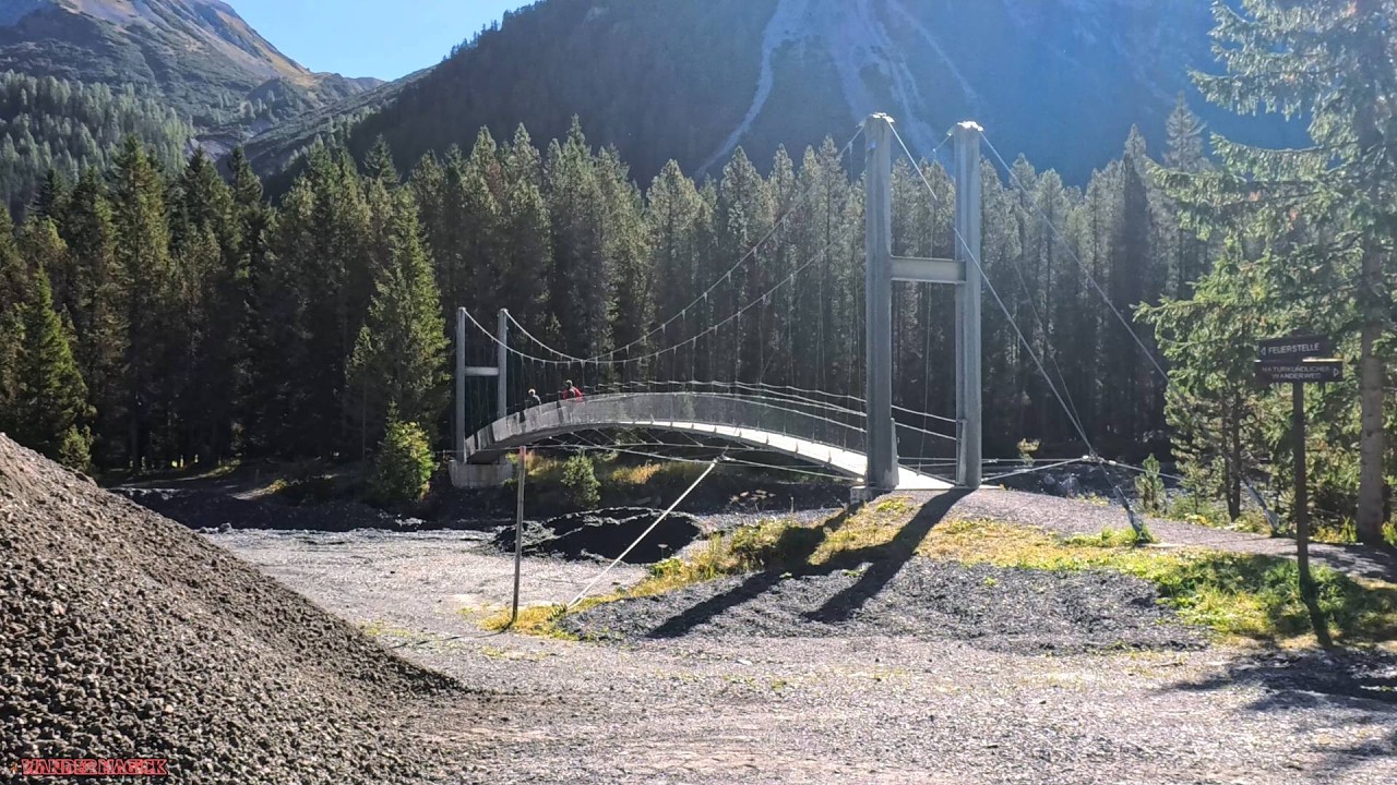 Hängebrücke Isel Arosa Switzerland Suspension Bridge