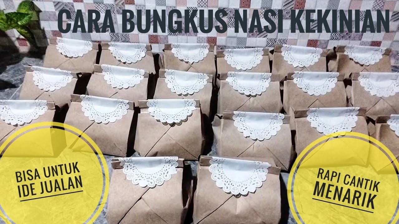 CARA BUNGKUS NASI RAPI DAN MENARIK