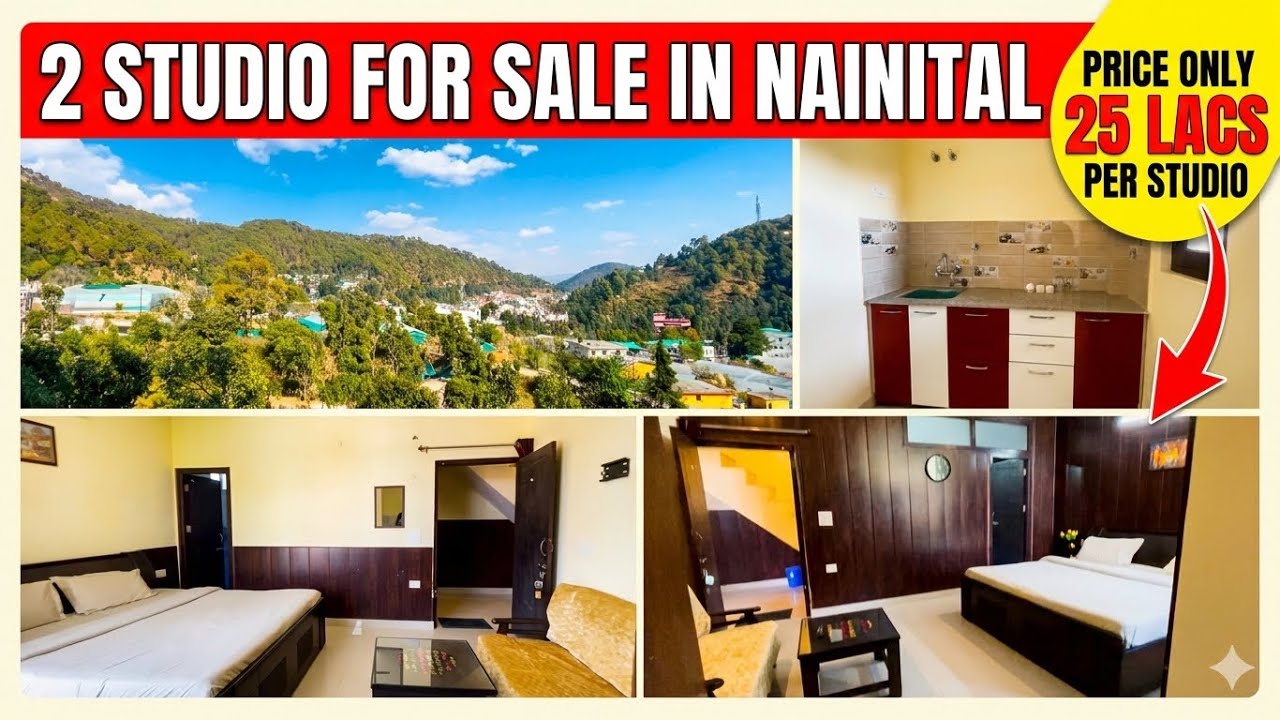 2 studio for sale in Bhowali 12 km from Nainital lake beautiful  valley and Mountain View