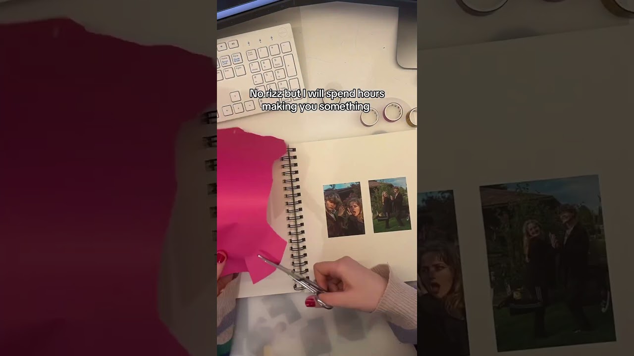 Making a one year anniversary scrapbook #diy #anniversary gift #diygift