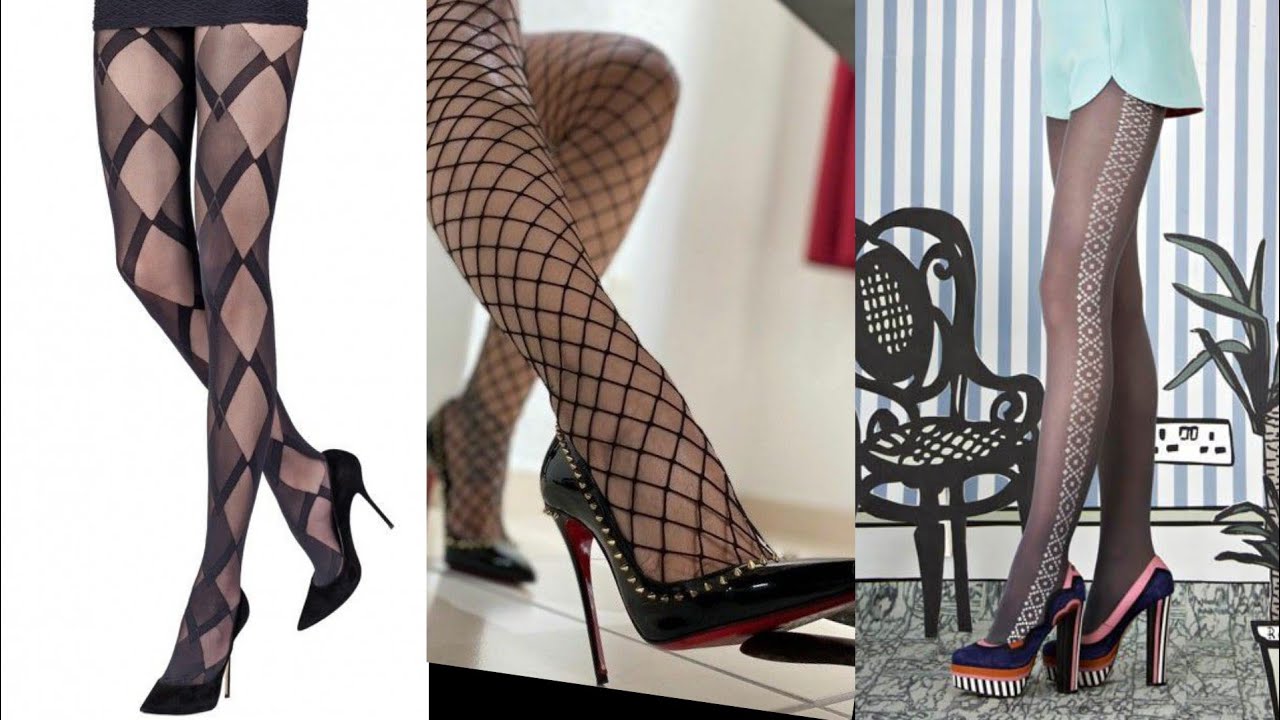superb and stylish pointed toe stiletto heels with fishnet are paier whit a dresy outfit 2023