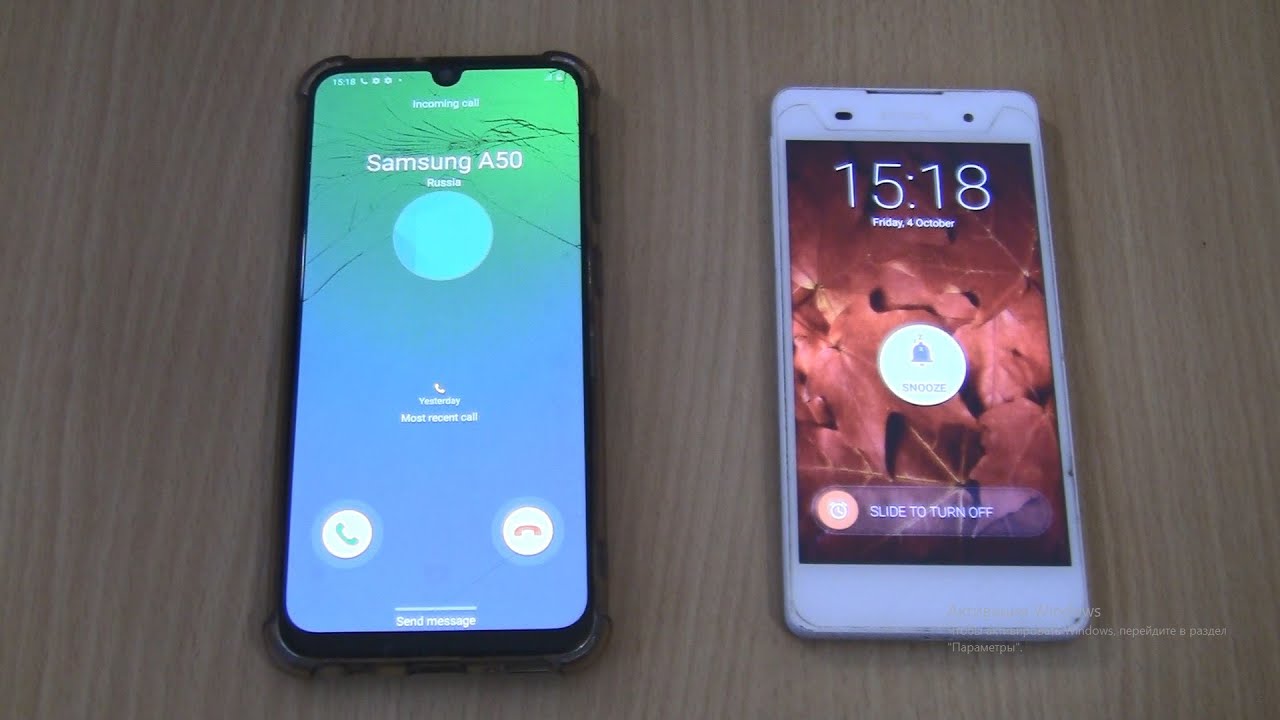 Over the Horizon Incoming call & Ringing alarms at the Same Time  Samsung Galaxy A50+Sony Xperia E 5