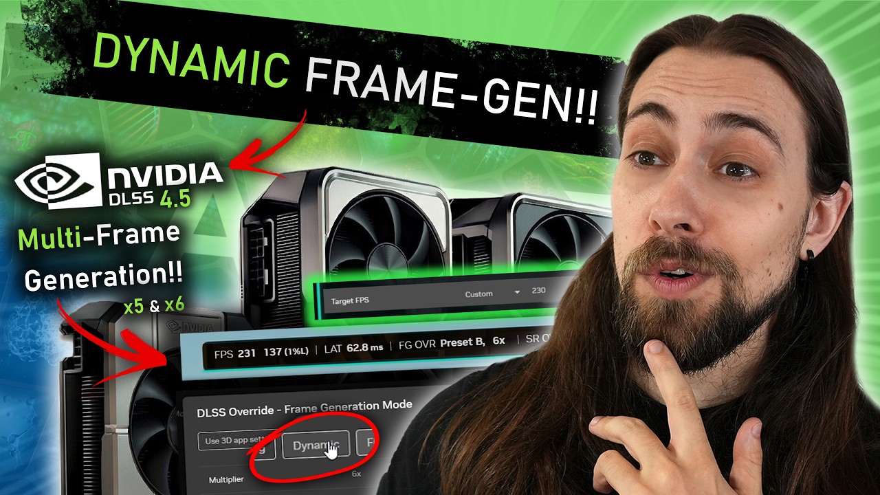 DLSS 4.5 Dynamic Frame Generation is HERE!! Better Quality, x5, x6 modes and more!!