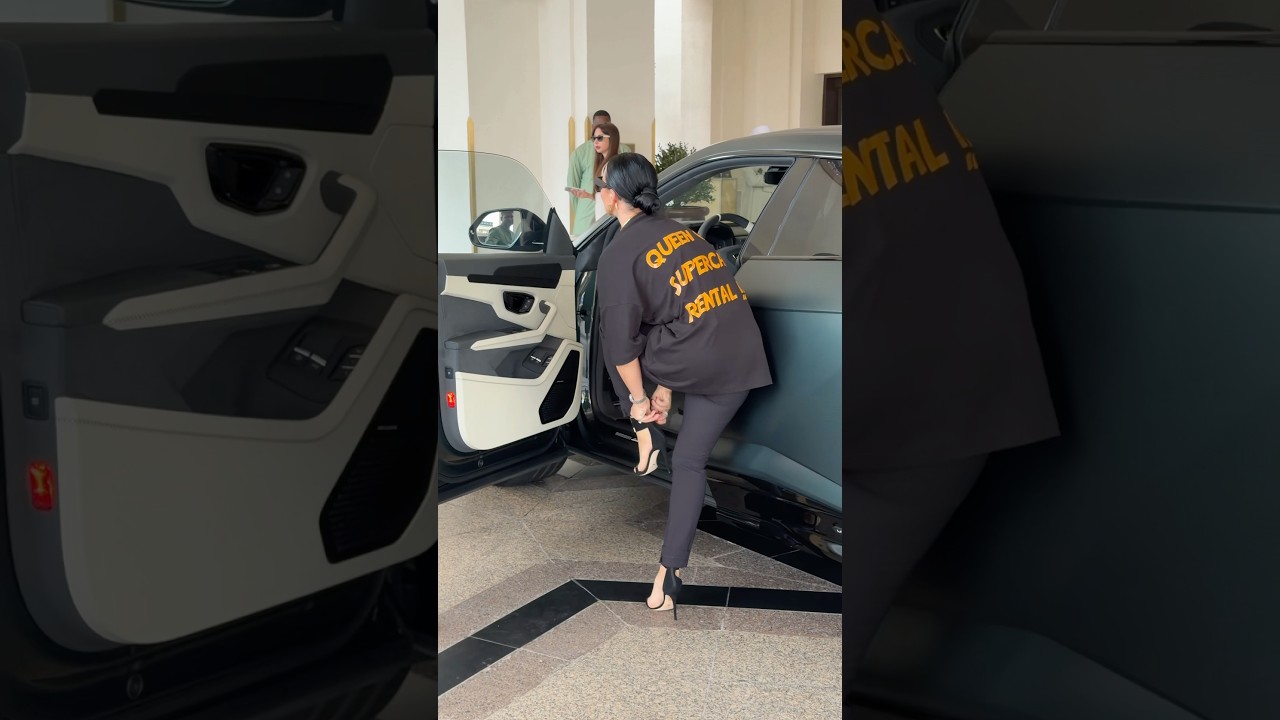 👸🏽 with one of her #supercars in #dubai #viralshort