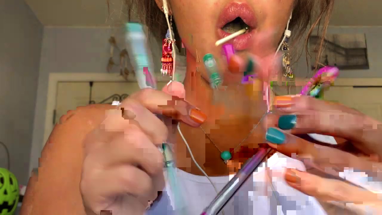 ASMR- LOLLIPOP, MOUTH NOISES, PEN CAP NOISES, WRITING, WHISPER