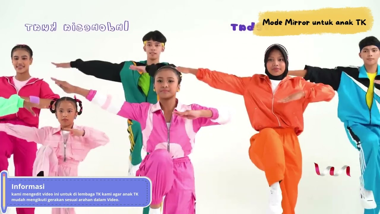 Senam Anak Indonesia Hebat [ Mode Mirror untuk anak TK ]
