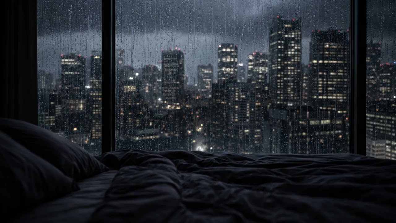 Rainy Bedroom at Night | 1Hour